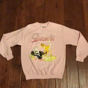Pink Bambi Disney Crewneck Sweatshirt